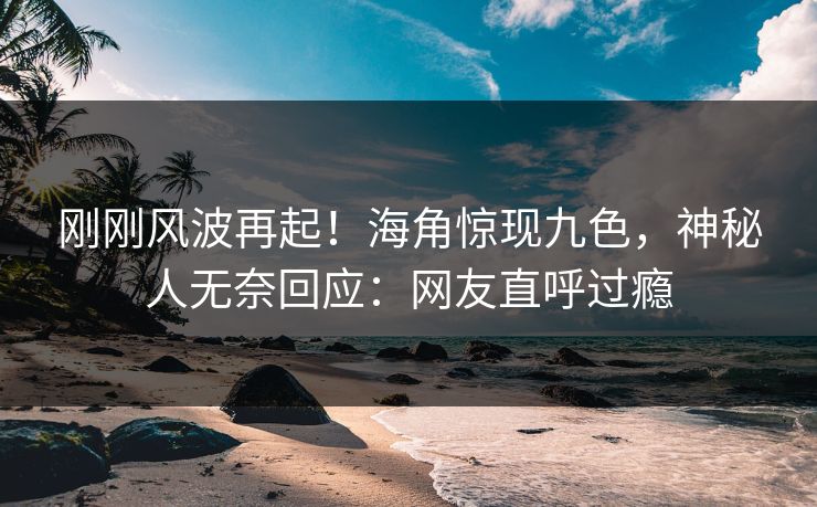 刚刚风波再起！海角惊现九色，神秘人无奈回应：网友直呼过瘾